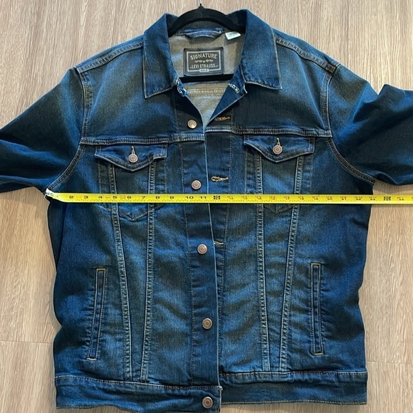 Levi’s Strauss Gold Men’s Jacket Medium Causal Cotton Blue Distressed Preppy - Picture 14 of 17